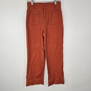 Women's High-Rise Straight Leg Jeans in Rust Orange